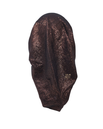 SG CS-01BKC Black/Copper Metallic Cotton Adjustable Pre-Tied Bandanna myselflingerie.com
